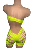 NEON YELLOW SHORTS SET