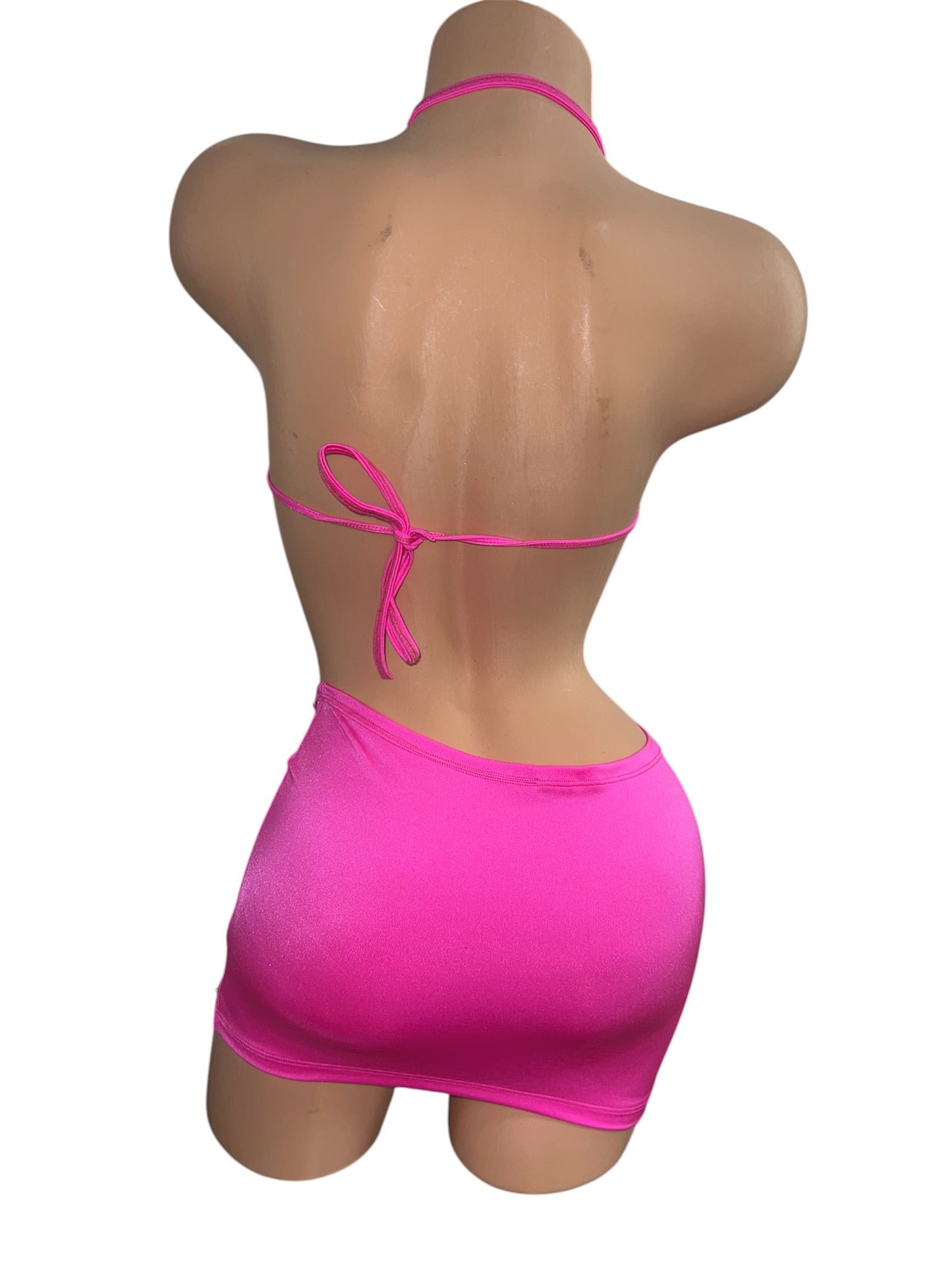 HOT PINK SKIRT SET