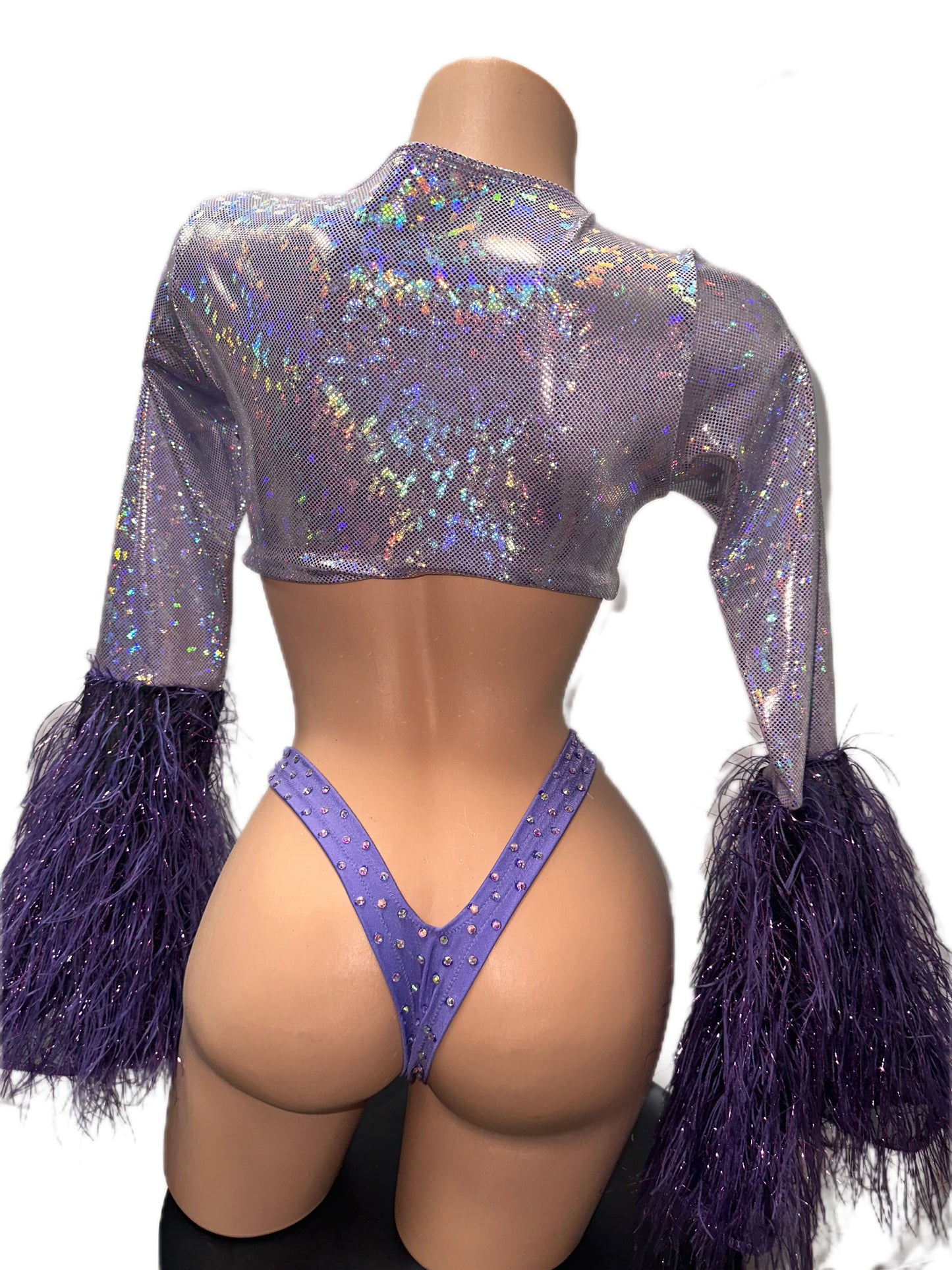 PURPLE SLEEVE WITH THONG