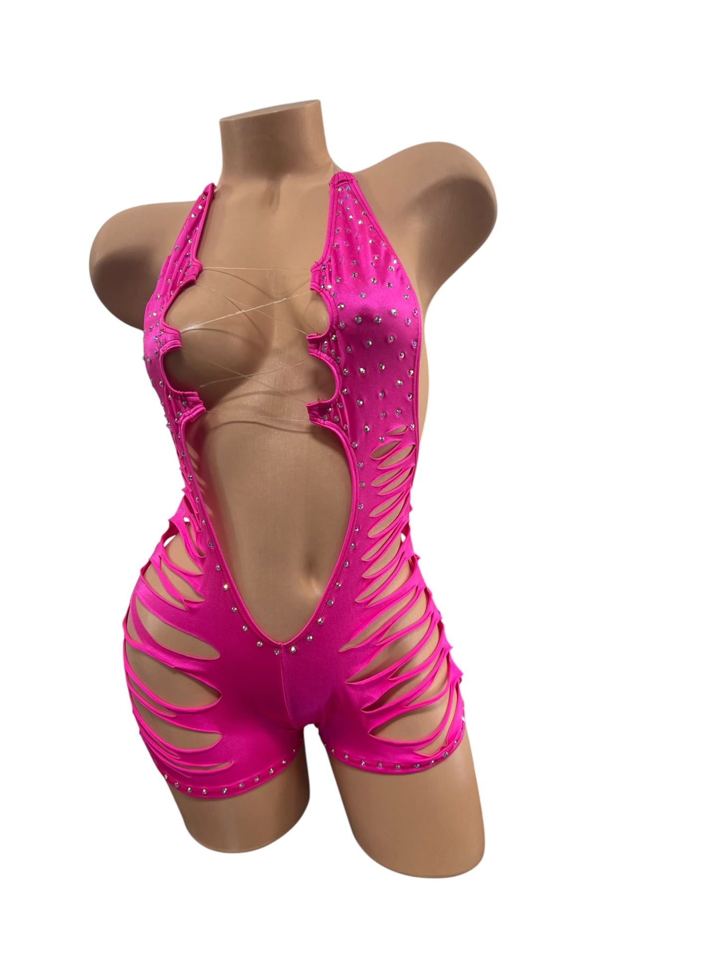HOT PINK SLICED ONE PIECE