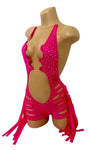 HOT PINK OUTFIT WITH FRINGE
