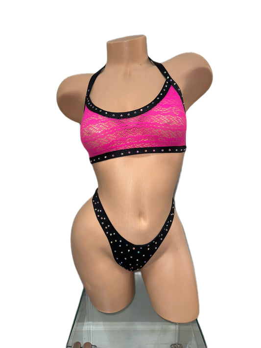 PINK NET TWO PIECE