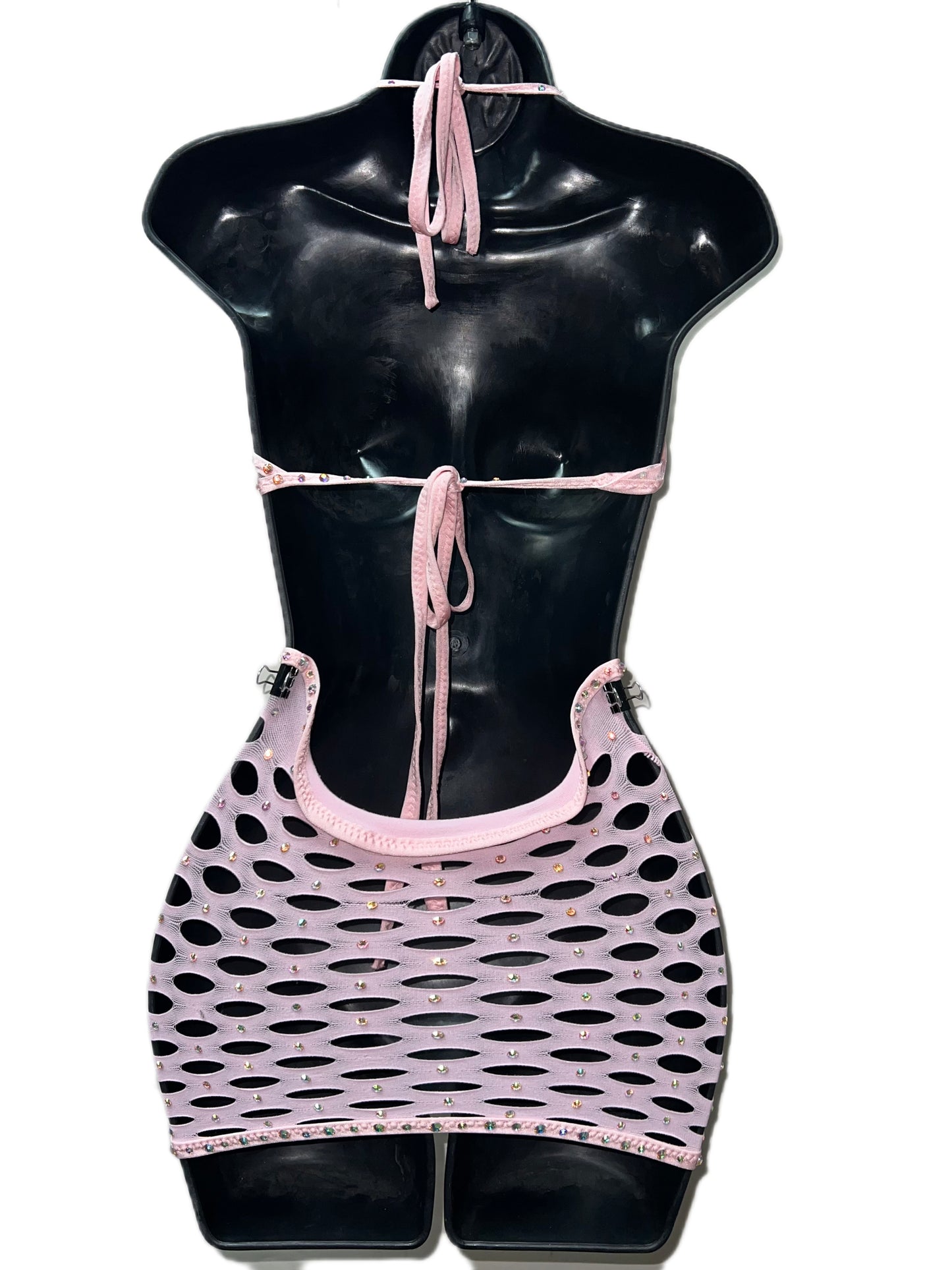 BABY PINK SKIRT SET TWO PIECE