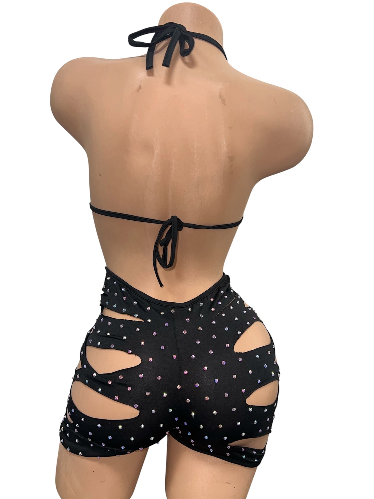 BLACK SHORTS SET