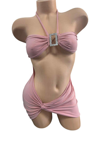 BABY PINK SHORT DRESS