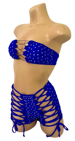 ROYAL BLUE SHORTS SET