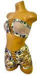 MONEY FISHNET SHORTS SET
