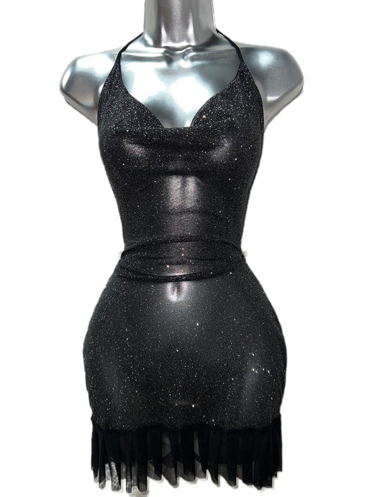 BALCK MESH DRESS