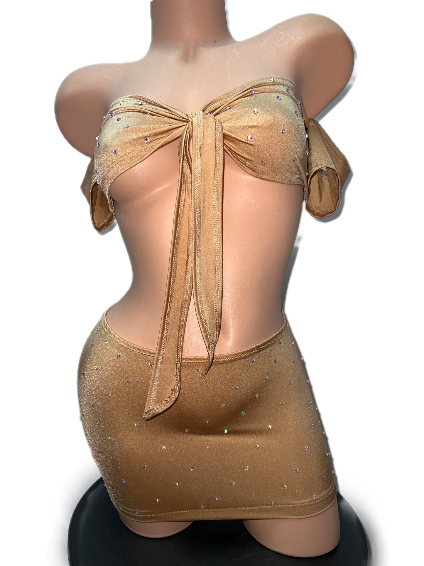 NUDE SKIRT SET