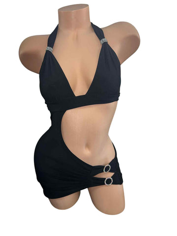 BLACK SHORT DRESS