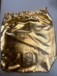 GOLD MONEYBAG WITH CLEAR RHINESTONES (small size)