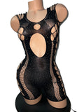 NET SHORTS BODYSUIT