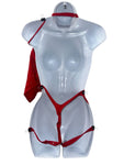 RED BODYSUIT W/ MONEYBAG