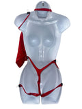 RED BODYSUIT W/ MONEYBAG