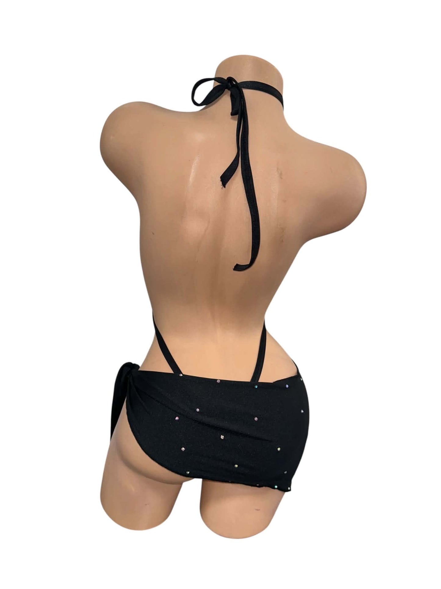 BLACK TWO PIECE SKIRT SET