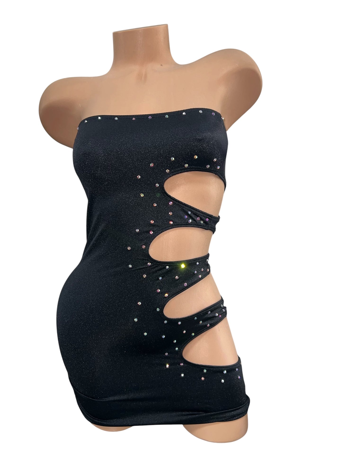 BLACK DRESS WITH CUT OUTS