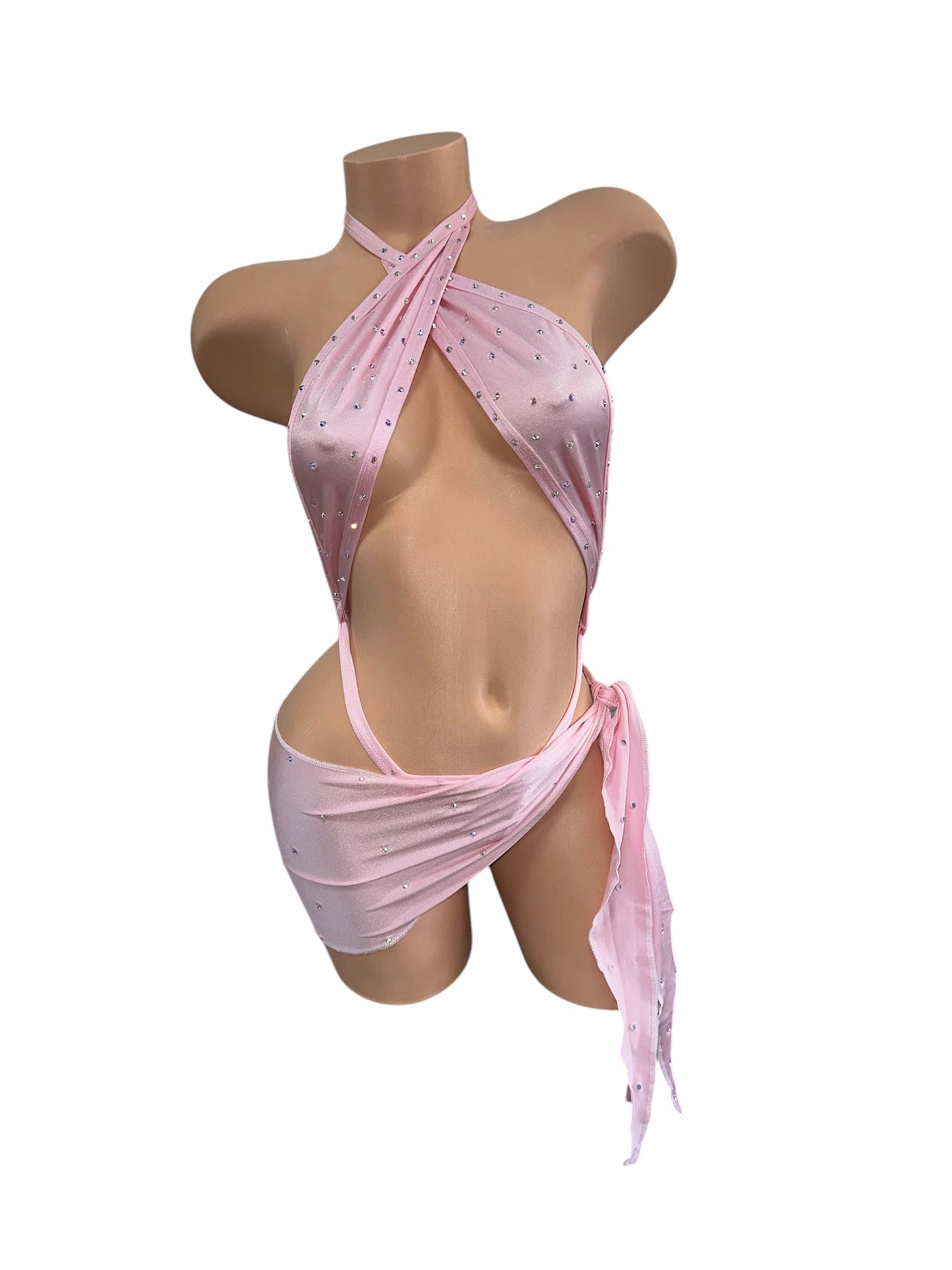 PINK SLINGSHOT WITH WRAP SKIRT