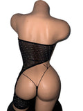 BLACK MESH OUTFIT TWO PIECE