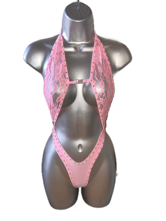 Pink Lace One Piece
