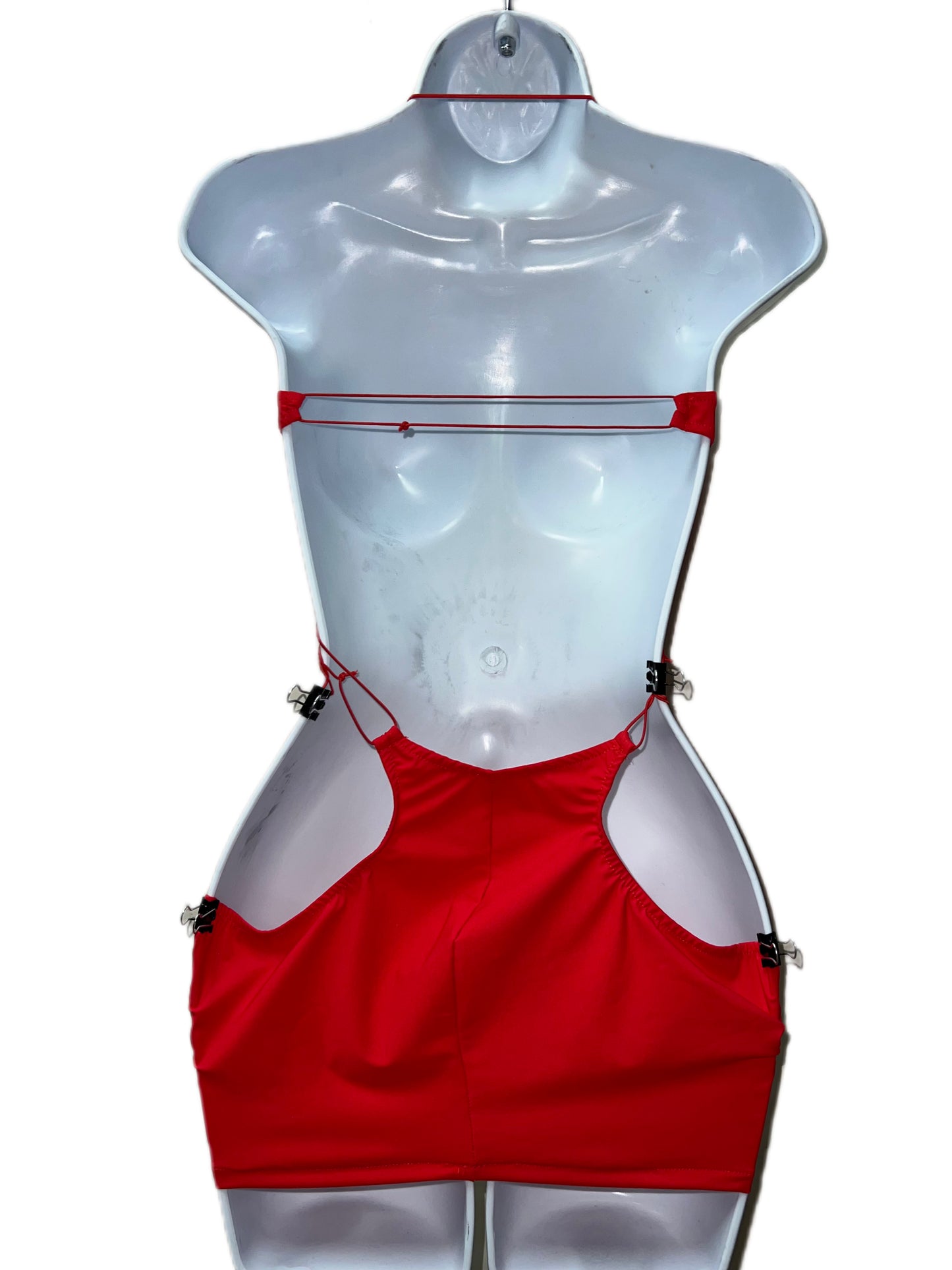 RED CUT-OUT DRESS
