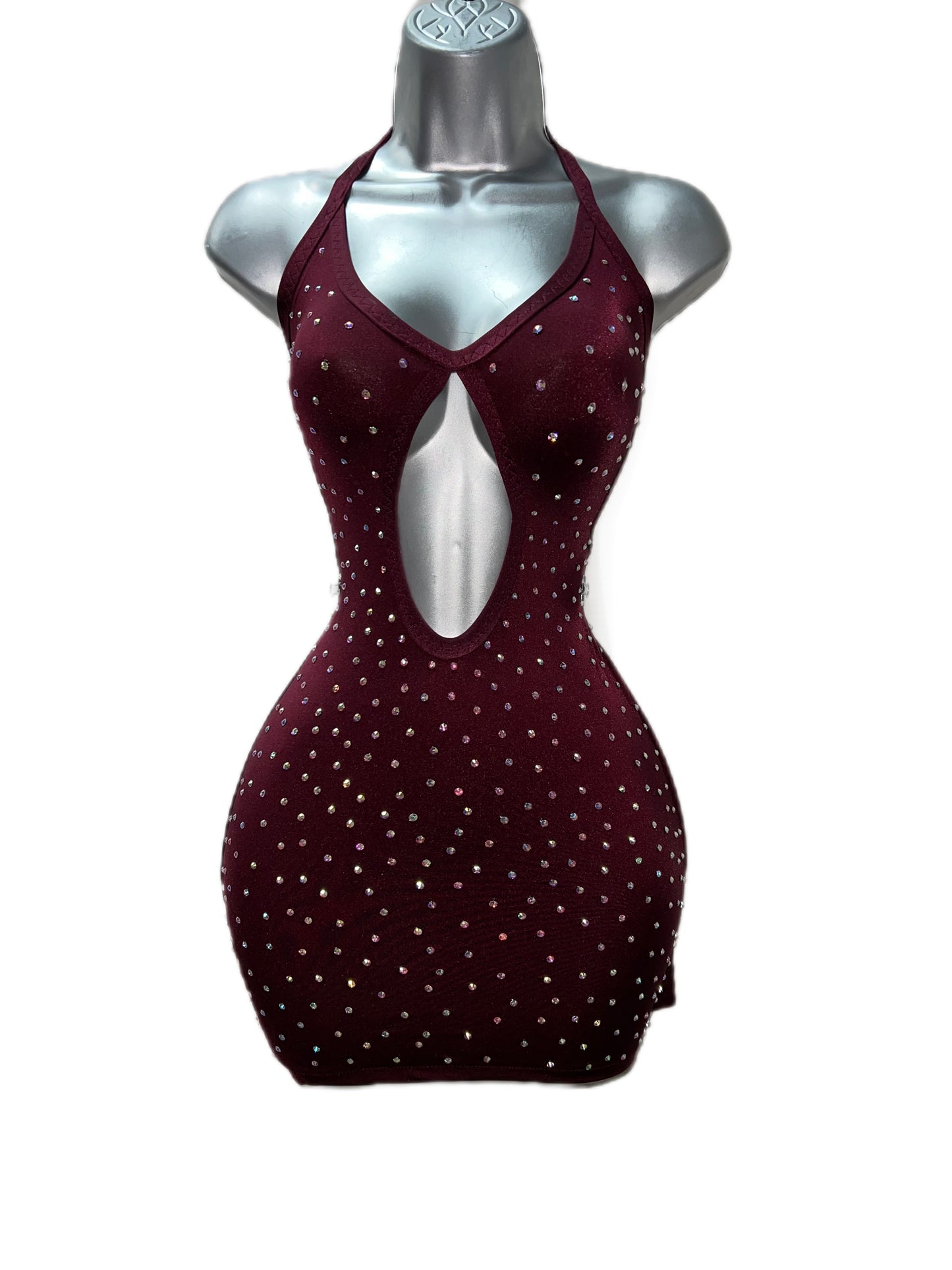 BURGUNDY RED DRESS