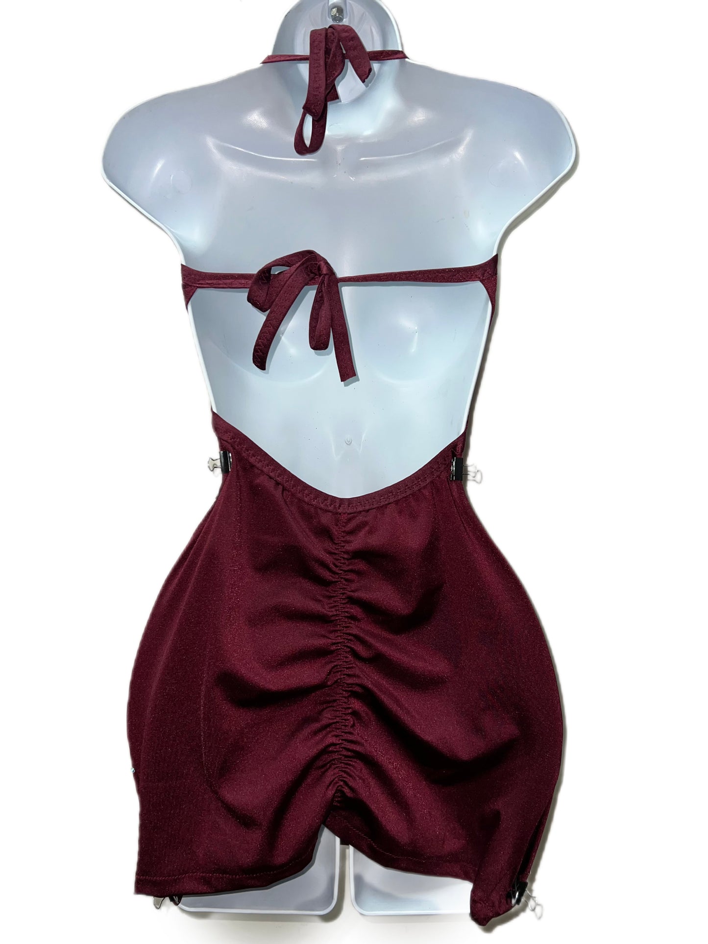 BURGUNDY RED DRESS