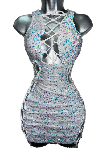 WHITE SEQUIN DRESS (Copy)