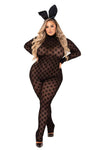 PB112 - 2pc Sheer Playboy Bunny Bodysuit