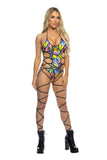 JR187 - Lace-Up Leg-Wrap Bodysuit