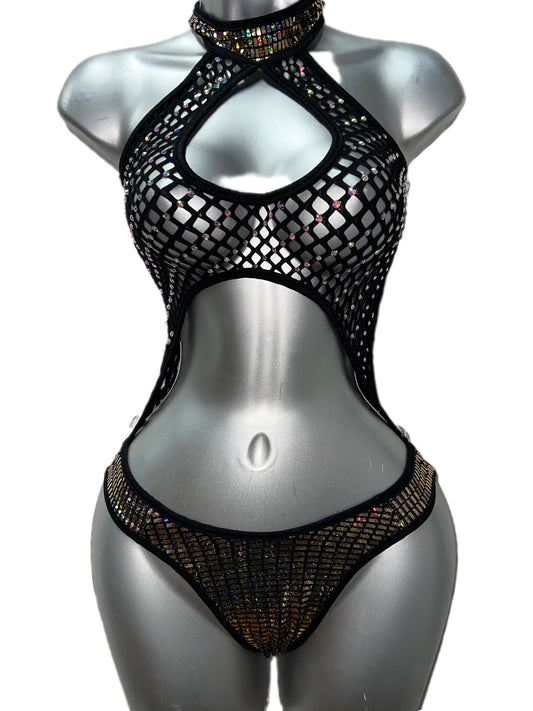 RHINESTONE ONE PIECE OUTFIT