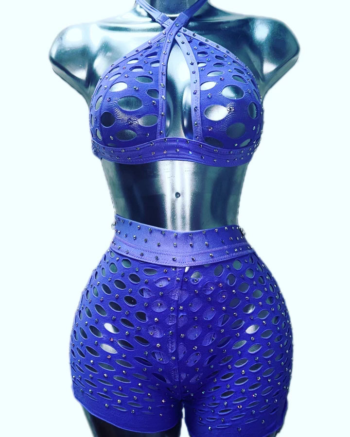 PURPLE THREE PIECE CHAP SET