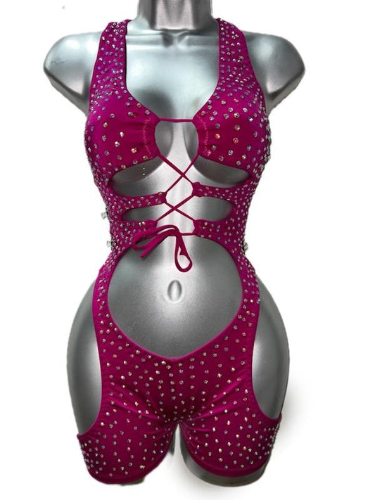 PINK CUT OUT ONE PIECE