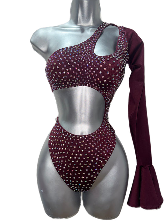 GARNET ONE SHOULDER BODY SUIT