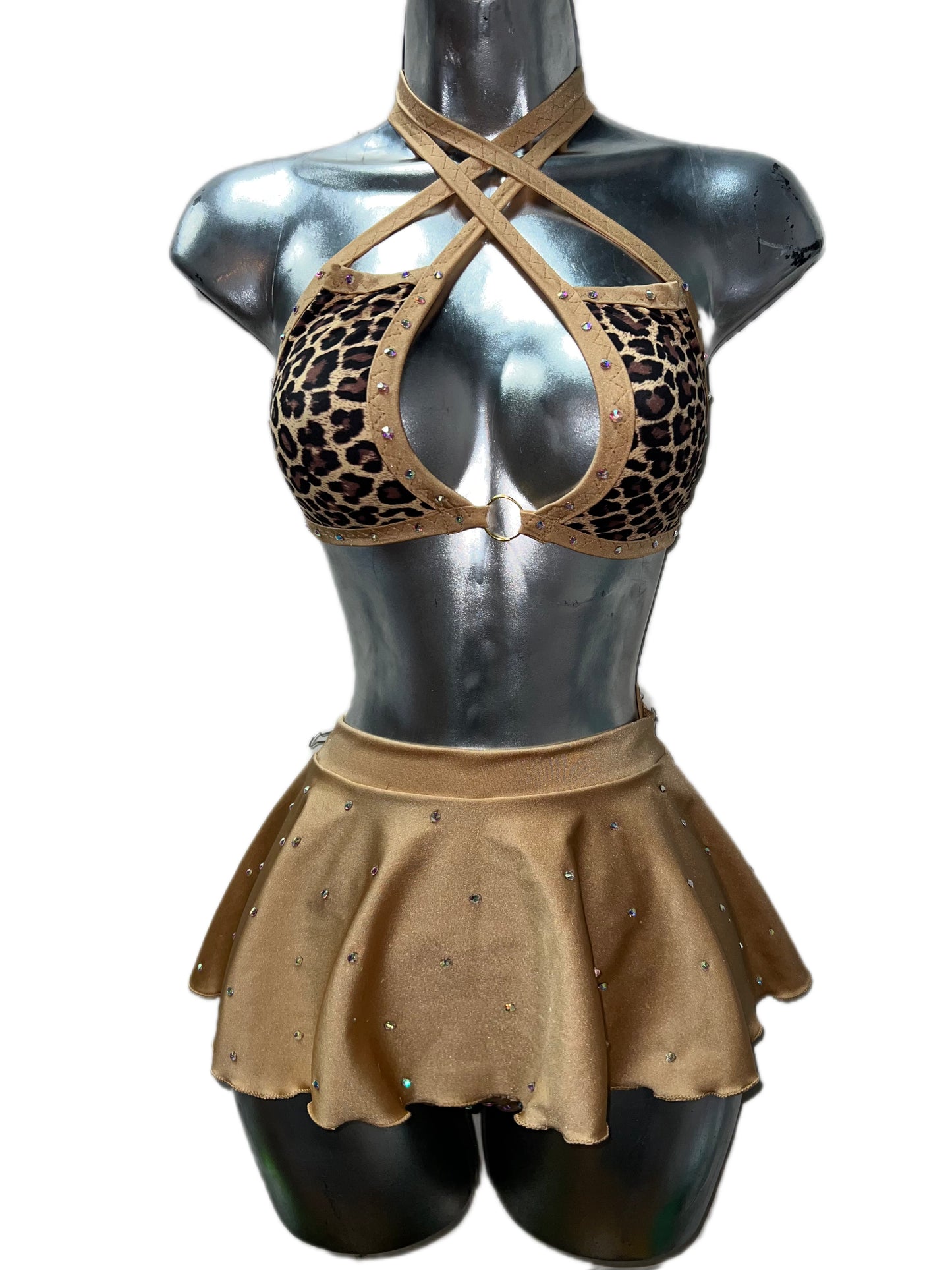 CHEETAH SKIRT SET
