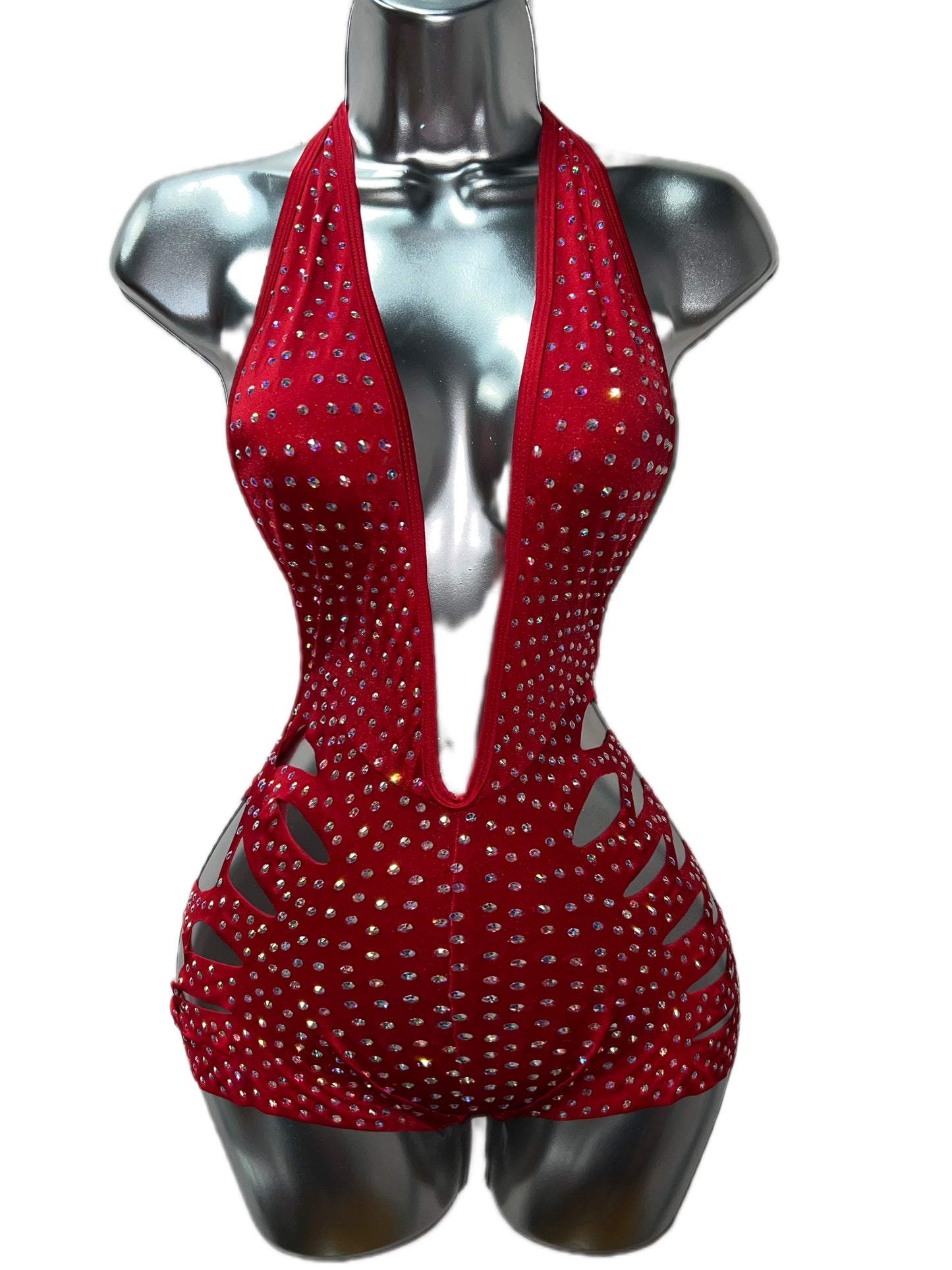 RED ONE PIECE SHORTS