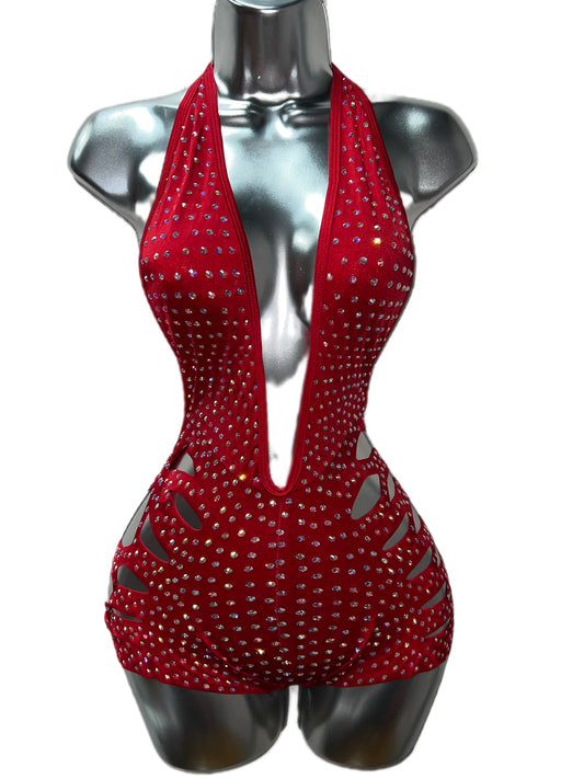 RED ONE PIECE SHORTS