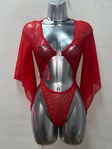 RED ONE PIECE BODYSUIT