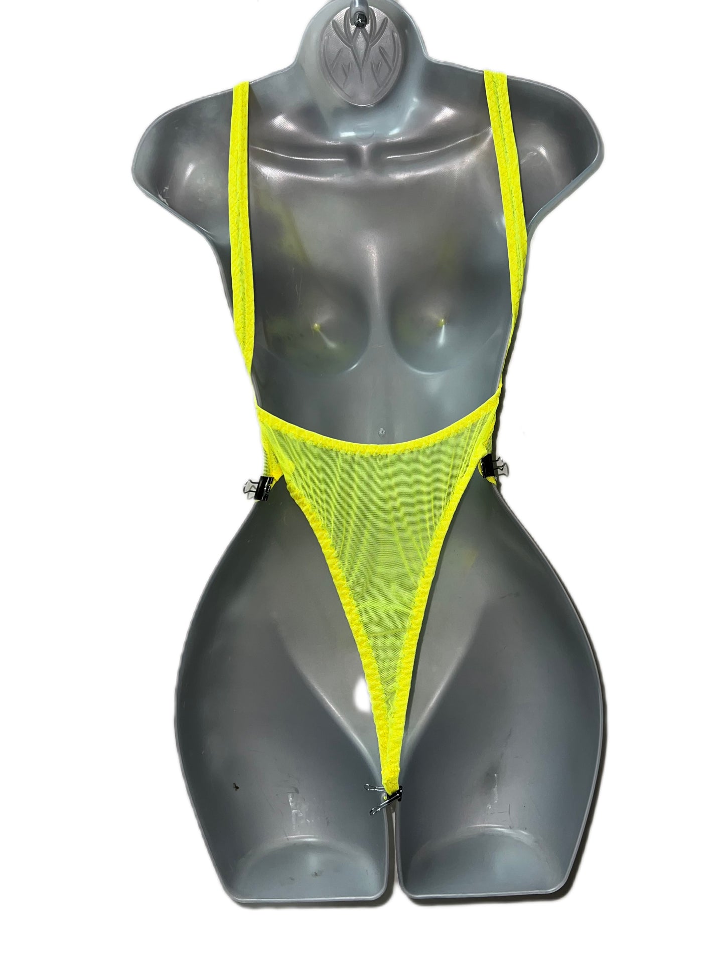 YELLOW MESH ONE PIECE