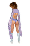 JR186 - Metallic Strap Triangle Top & Short