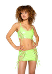 JR205 - PVC Lace-Up Skirt