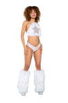 JR229 - Light-Up Faux Fur/Glitter Vinyl Star Halter