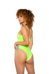 JR202 - PVC/Holo Vinyl Lace-Up Top