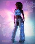 JR229 - Light-Up Faux Fur/Glitter Vinyl Star Halter