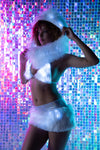 JR233 - Light-Up Faux Fur Triangle Top