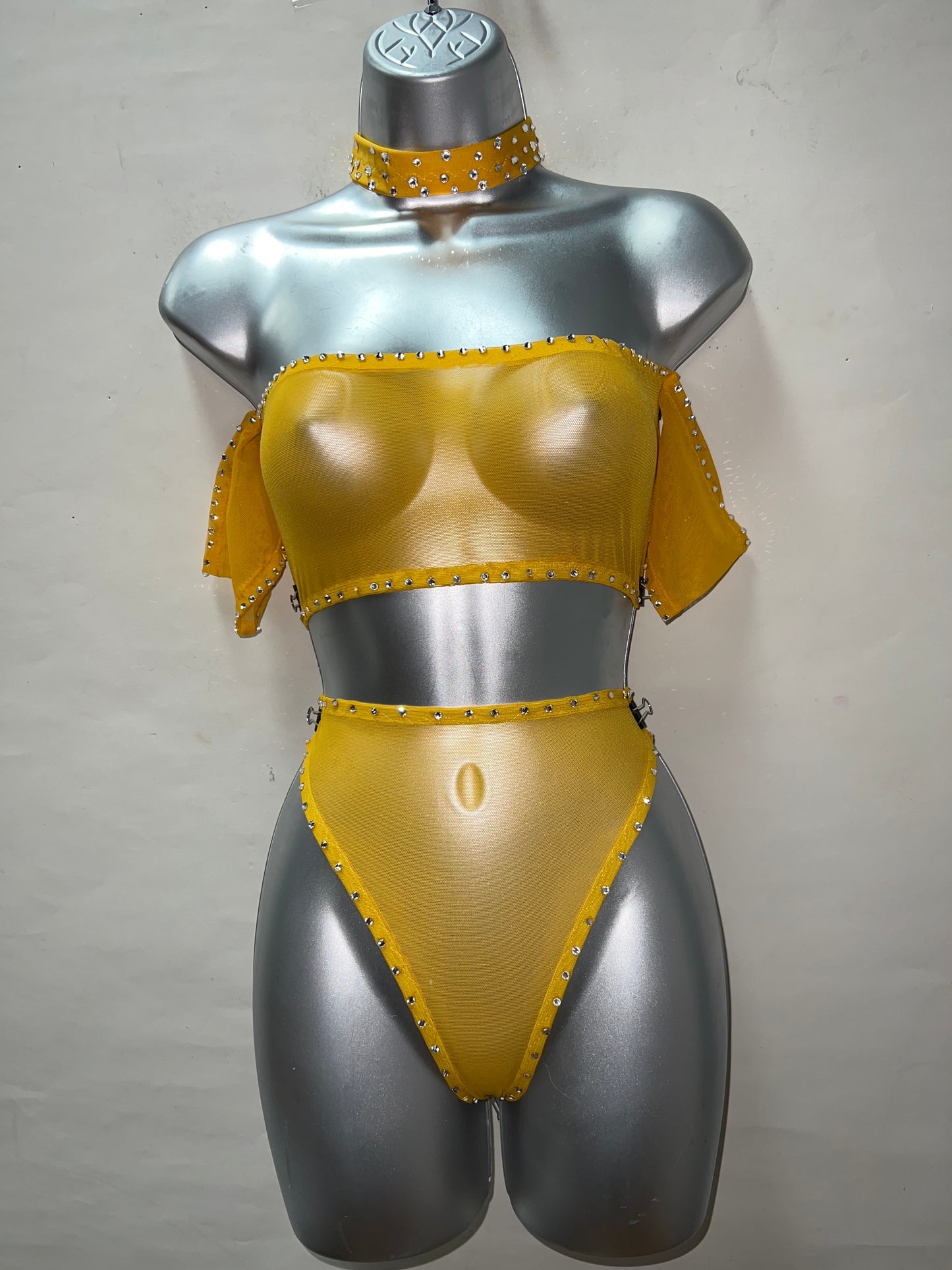 Three Piece High Waist Short Set