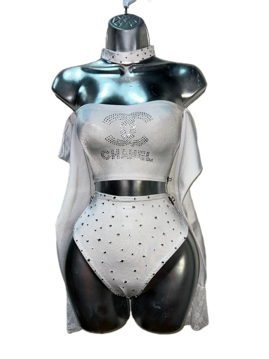 Three Piece High Waist Short Set