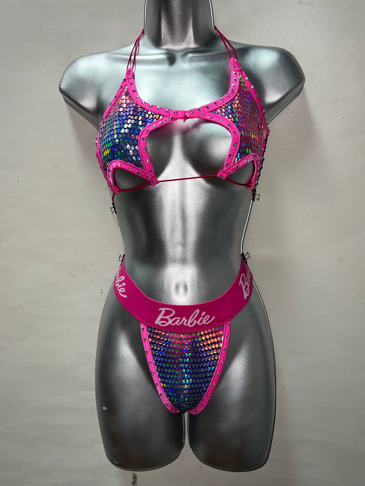 Two Piece Star Top Thong Set