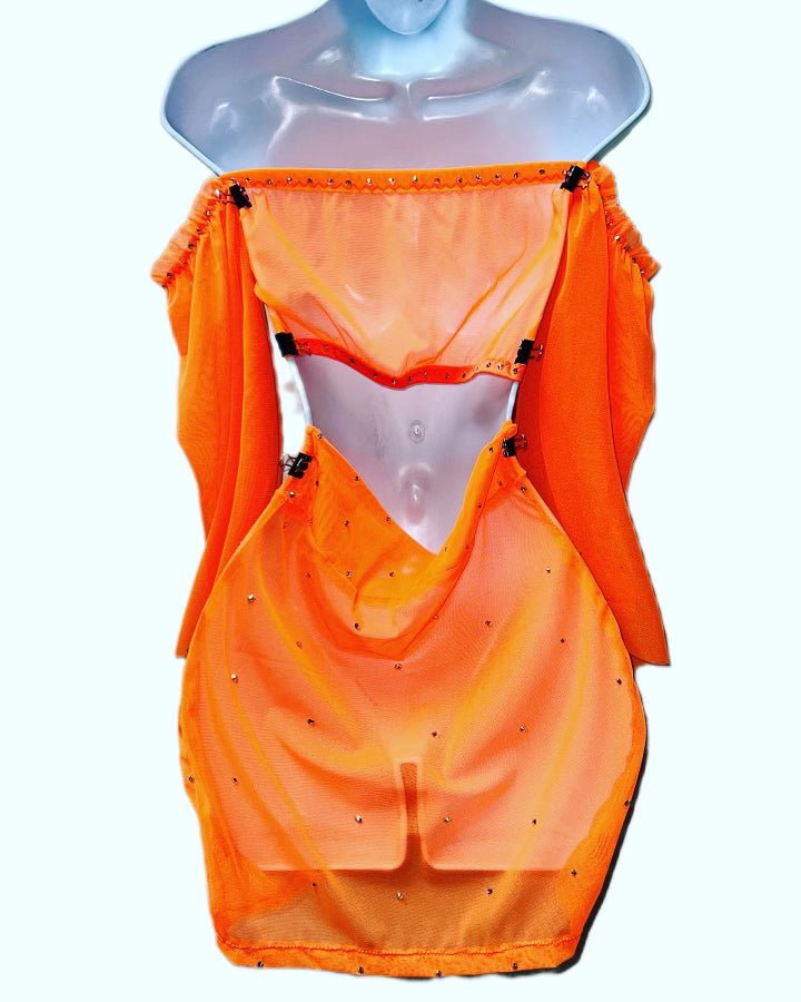 ORANGE SKIRT SET