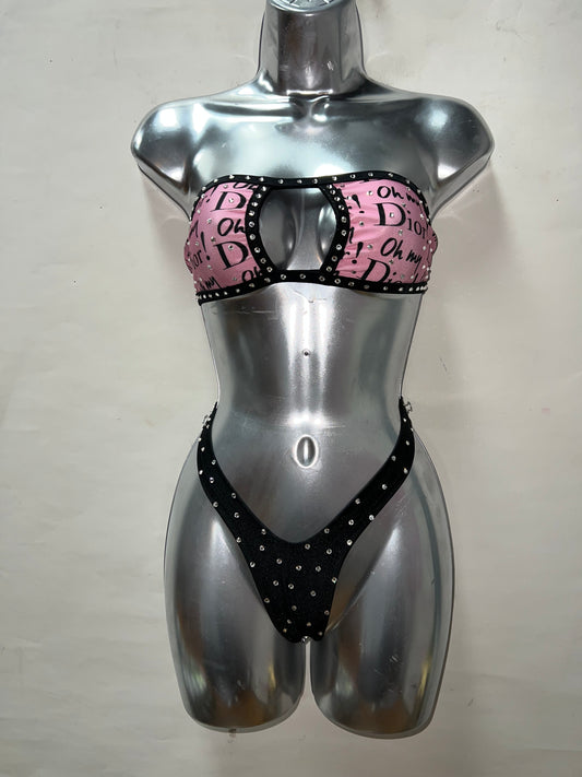 Two Piece Thong back Short Set