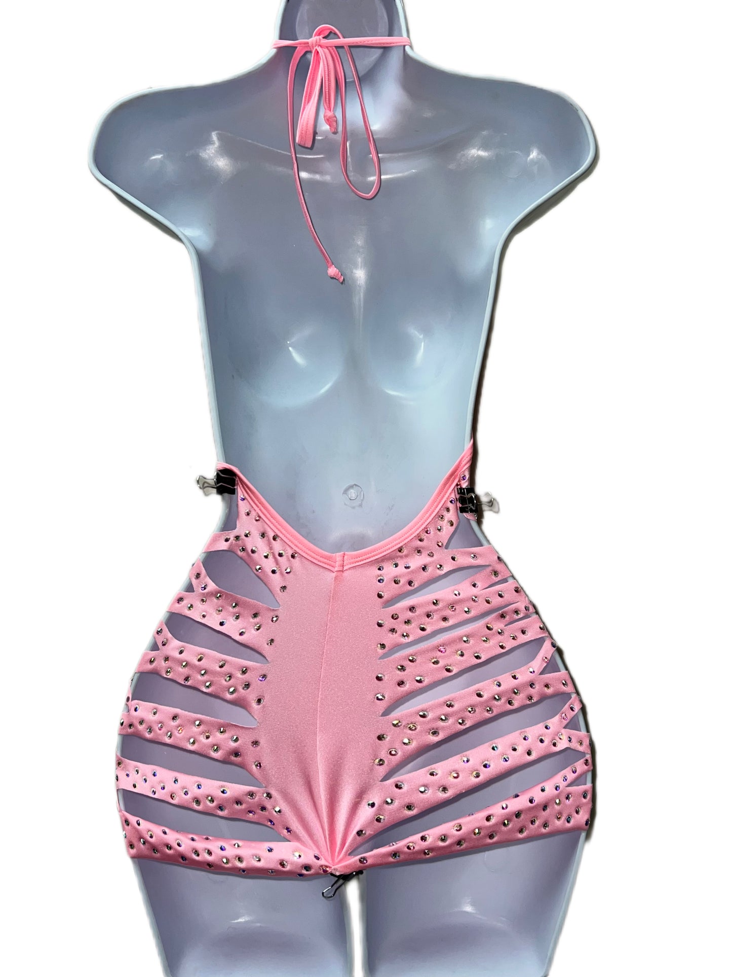 One Piece Slit Shorts Ensemble